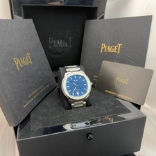 Piaget Polo Blue Men's Watch with Silver Stainless Steel Bracelet - G0A41002 12