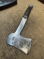 Vintage KA-BAR USA Hatchet/Axe Stacked Leather Handle (n73)