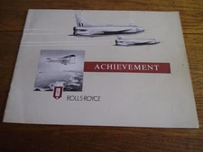 ROLLS ROYCE ACHIEVEMENTS BROCHURE,  JULY 1957