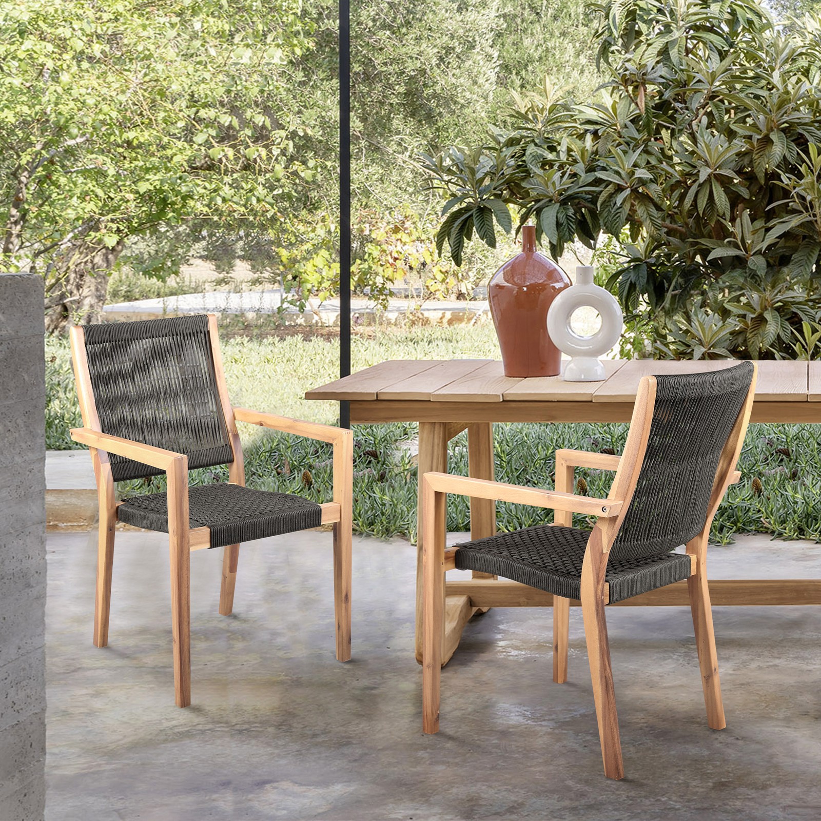 S With Teak Finish