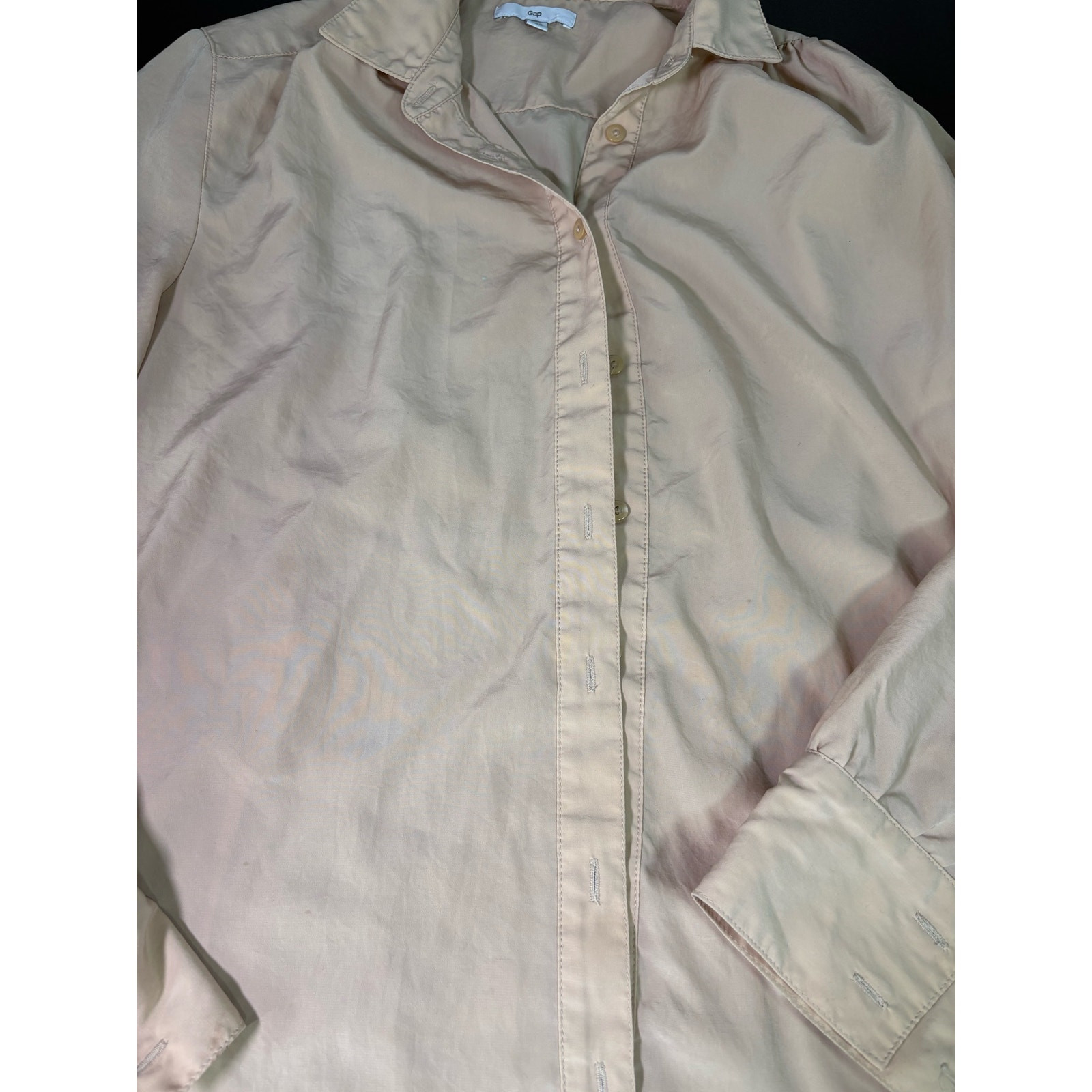 Gap Light weight Polyester button up Top size M w… - image 6