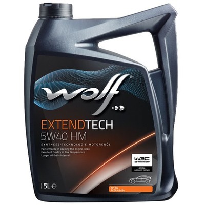 Motoröl WOLF EXTENDTECH HM 28116 SAE 5W40 5 Liter für Seat Skoda Volvo VW Smart