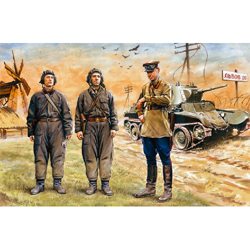 Soviet Tank Crew 1939-42 Figure 1:35 Icm Kit Figure Militari -D- Neues Modell-image