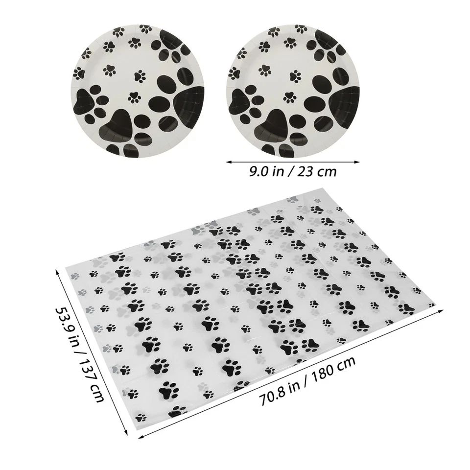 1 plaque de patte de chien Set Dog sur le thème des décorations de fête pour - Photo 3/4