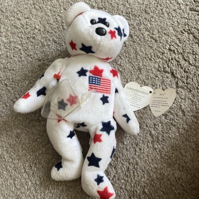 Ty Beanie Babies Glory The Bear mit abnehmbarem Original Etikett