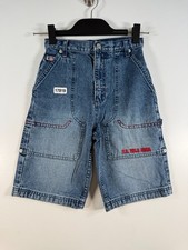 Y2K US Polo Assn Kids Boys Carpenter Jorts Bermuda Denim Shorts Blue Sz 7X 11x9