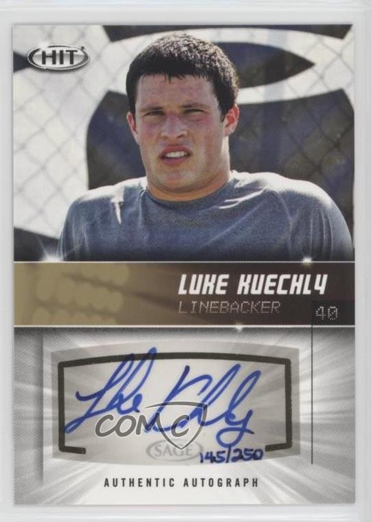 2012 SAGE Hit Gold 145/250 Luke Kuechly #A40 Rookie Auto RC HOF 0w8