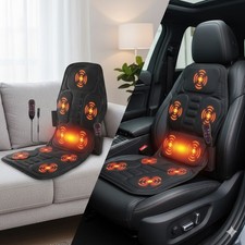 Full Body Massage Chair Pad Heat Back Neck Massager 8 Modes for Home Office Car
