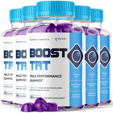 (5 Pack) Boost TRT Male Gummies Advanced Vitamin Formula Supplement 300 Gummies