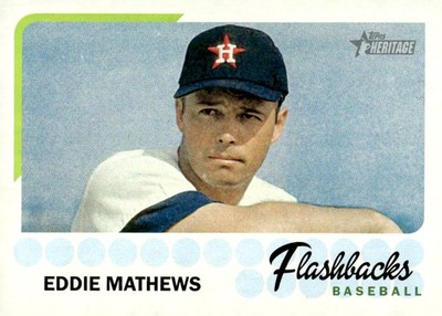 2016 Topps Heritage #BF-EM Eddie Mathews Baseball Flashbacks