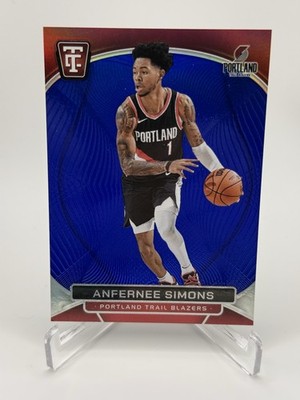 2024-25 Panini Totally Certified Anfernee Simons #95 Blue Platinum Mirror /99