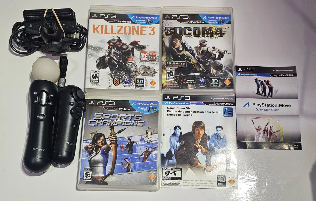 Black Video Game Motion Controllers for Sony PlayStation 3 for