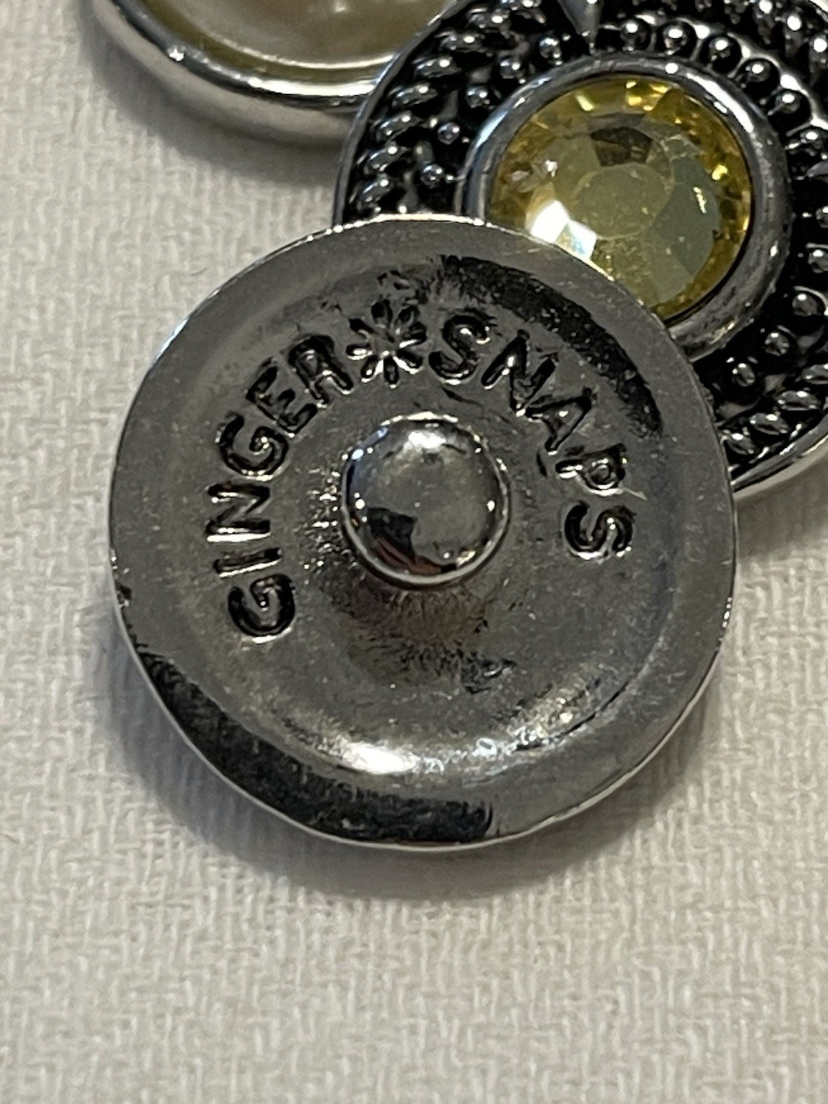 Ginger Snaps Silver Pearl Statement Necklace Snap… - image 3