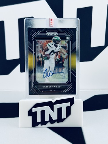 Garrett Wilson 2022 Panini Chronicles Prizm Black Rookie Auto Gold Prizm /10