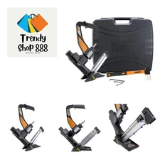 Pneumatic 3-in-1 15.5-Gauge and 16-Gauge 2" Flooring Nailer / Stapler with Fl...