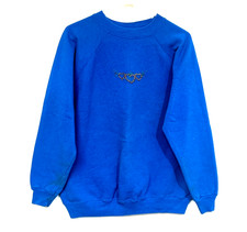 EUC Hanes Sport Long Sleeve Pullover Sweatshirt, Beaded Hearts-Front Blue Sz L