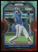 2021 Panini Prizm #15 Isiah Kiner-Falefa Cosmic Haze Prizm Texas Rangers
