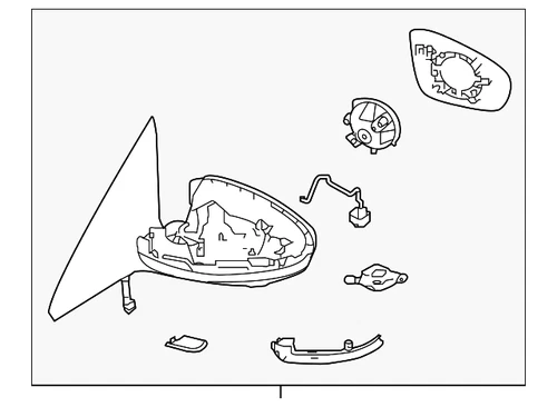Genuine Nissan Mirror Outside 96301-9HF0A