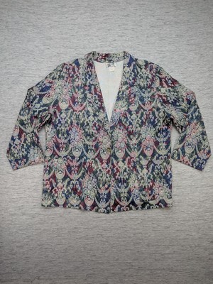 Vintage Lady Lori Jacket Womens 20W Floral Brocade Tapestry Boho Made USA 90s