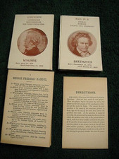 VINTAGE GREAT COMPSERS CARD GAME COMPLETE MUSIC BEETHOVEN MOZART SCHUBERT