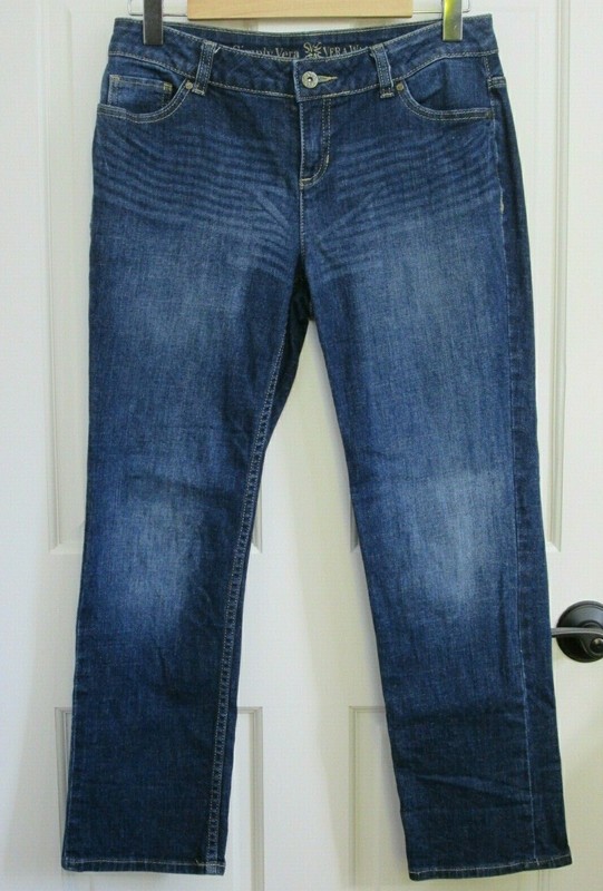 Simply Vera Vera Wang Crop Jeans Women Size 6 31x26 Distressed Stretch 111-24938
