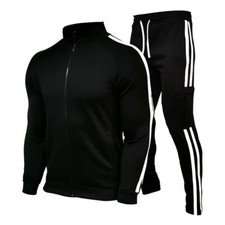 New Mens Comfy Pants Sweat Track Suit Zip Up Joggers Sportswear Gym Outdoor