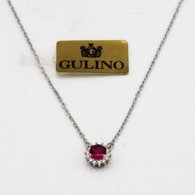 Women's 925 Silver Necklace with Crystal and Zircons Made in Italy L.80
