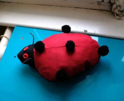 Vintage 1980' Peluche Coccinelle Doudou (25cm) - Photo 1/4