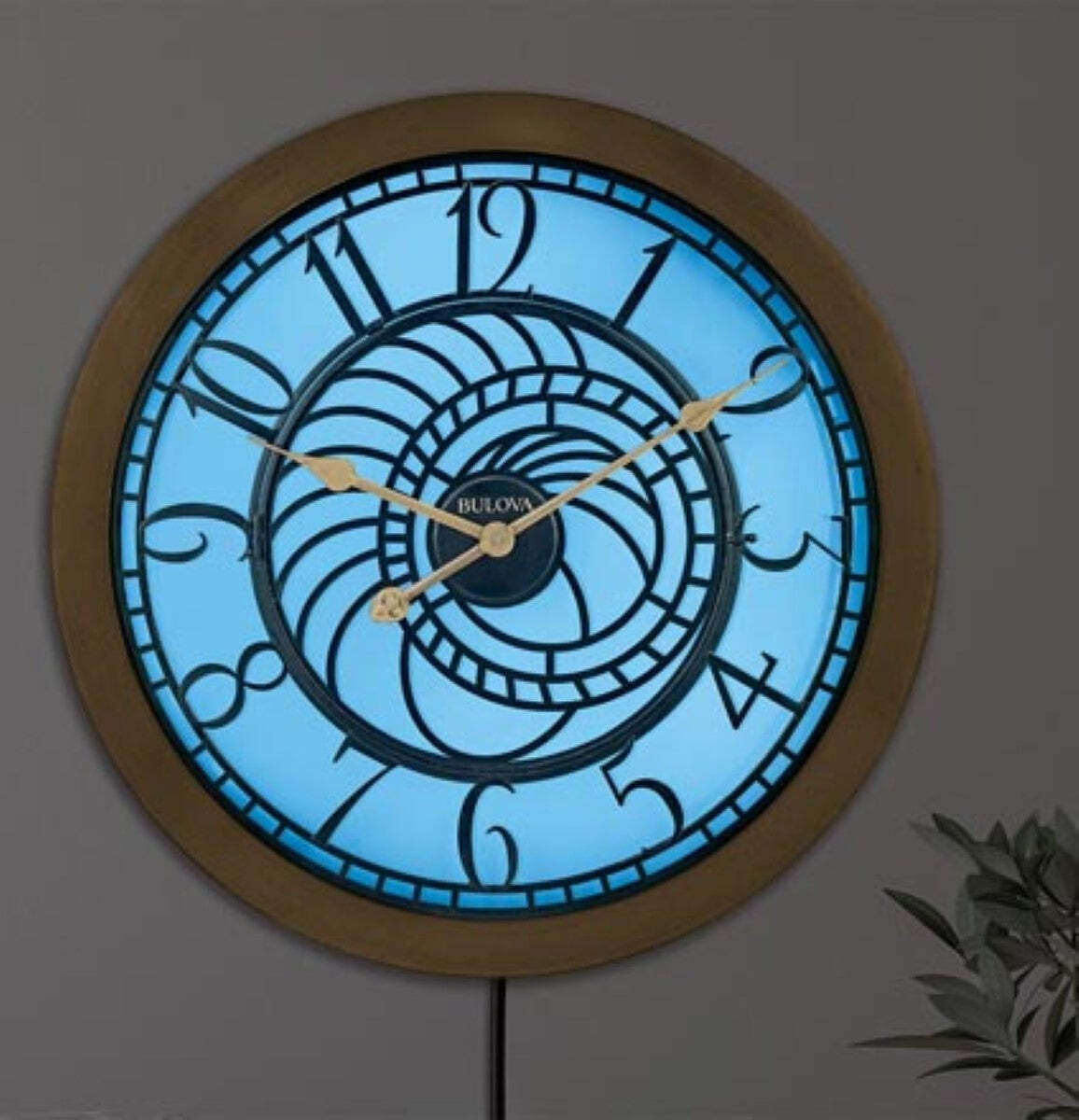 Bulova C3385 Wizard Illuminated Back Lit Dial 24" Wall Clock