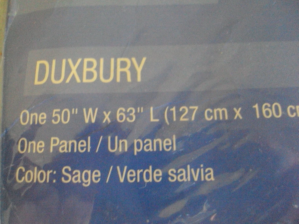 Designables Duxbury 50"W X 63"L Single Panel Color Sage New in Package - Image 2 of 4