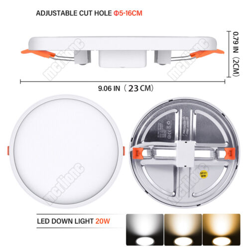 LED Panel Einbaustrahler Einbau-Spots Bad ultra-flach 230V Einbau-Leuchten Lampe - Bild 16 von 20