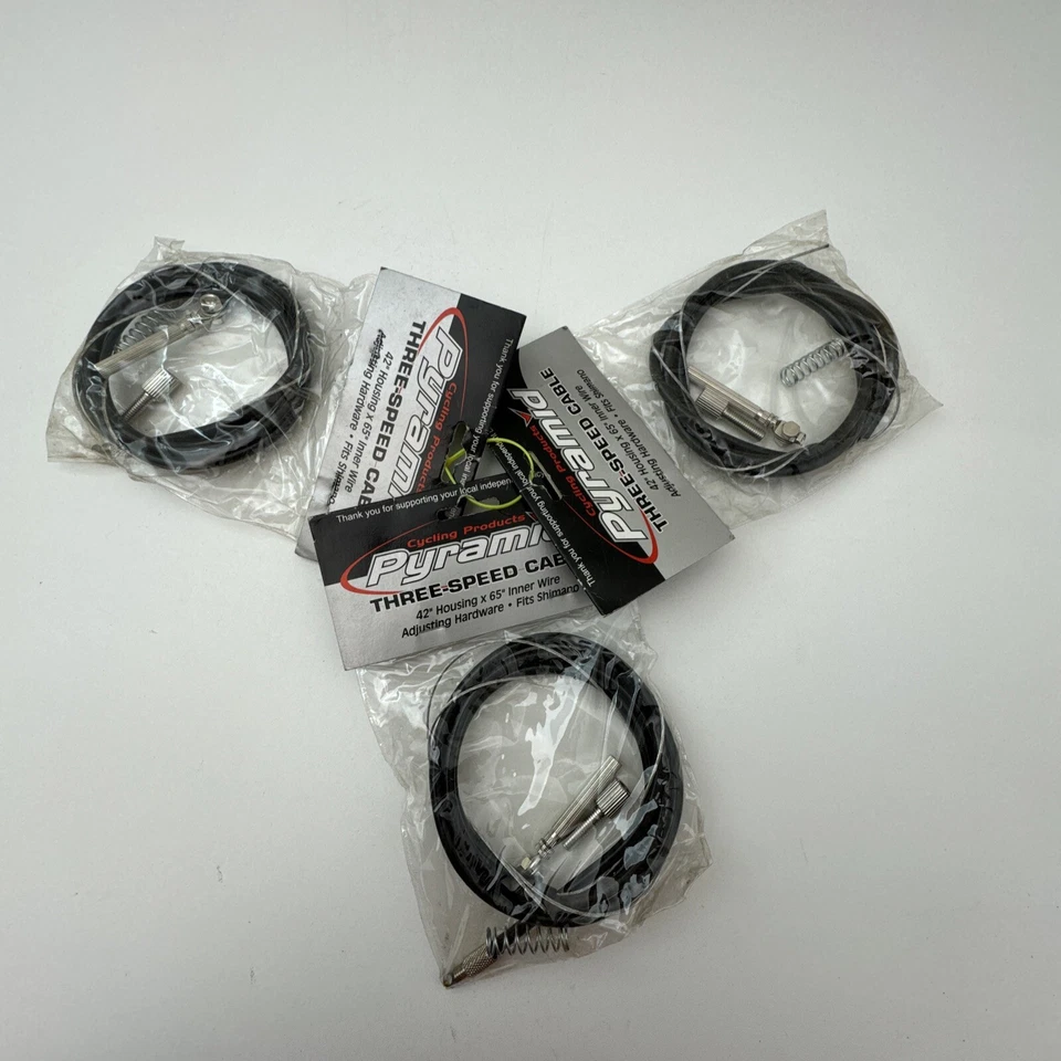 Lote de 3 carcasas negras de cable piramidal de 3 cables NOS 42x65 pulgadas para Shimano A59 Foto 3 de 4