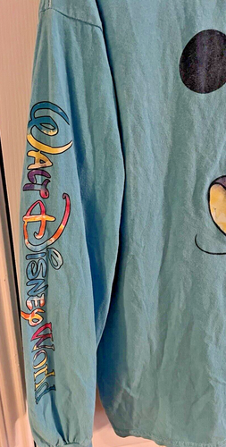 Disney Parks Tie-Dye Mickey Long Sleeve Royal Blue Tee Walt Disney World sleeve - Picture 2 of 5