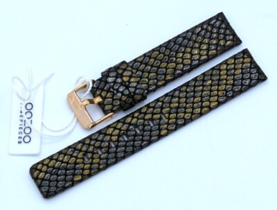 Oozoo  Uhrband 18mm snake blackgold/rose Uhrarmband Uhrenarmband