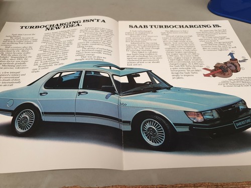 1980s SAAB TURBO Original Sales Brochure - Picture 2 of 5