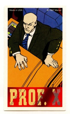 Prof. X Children's Valentine's Day Card  1997 Marvel Unused Happy Valentine's