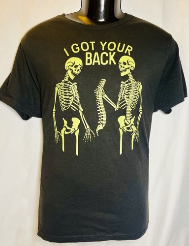 Way to Celebrate Mens I Got Your Back Skeleton Halloween T-Shirt Size Medium - Picture 3 of 7