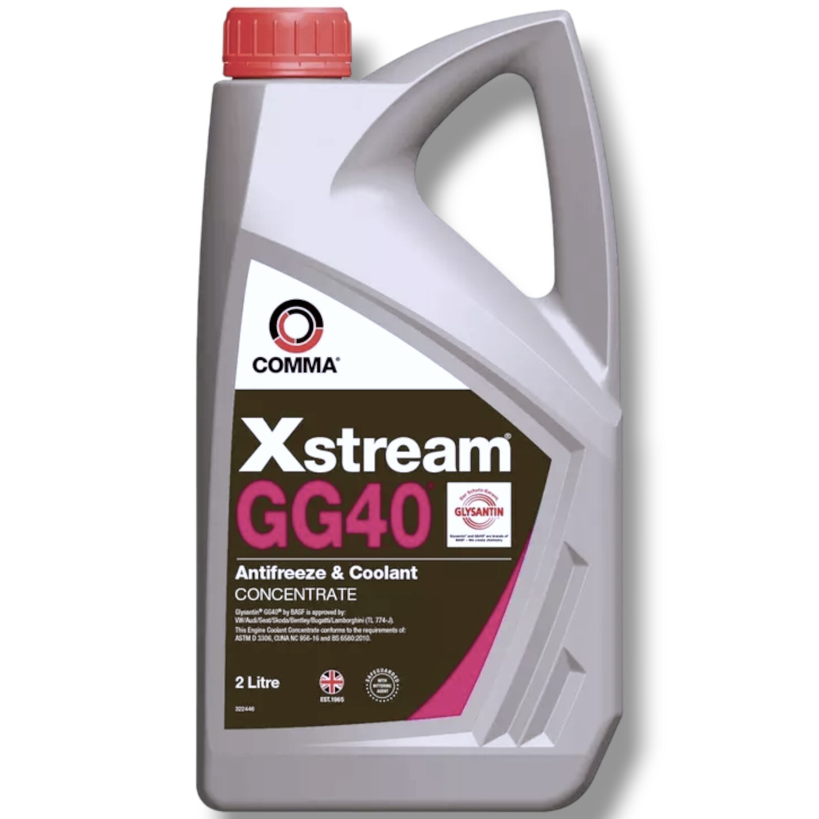 2L Comma Xstream GG40 Antifreeze Coolant Concentrate G40 UP TO 6L