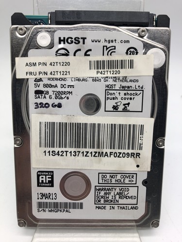 Interne Festplatte 320GB 2,5 Zoll HGST Gebraucht Laptop