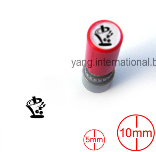YIB.. Stamp 5/10mm Business Logo Shop Name Reward Loyalty Card Flash Self Inking - Picture 6 of 7