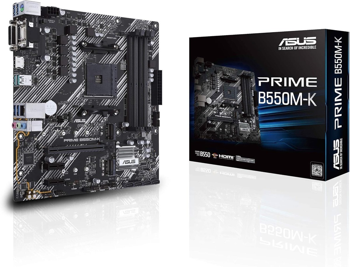 ASUS PRIME B550M-K AMD Scoket AM4 DDR4 Micro-ATX Motherboard Brand