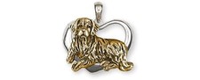 Golden Retriever Jewelry Silver And 14k Gold Handmade Golden Retriever Pendant