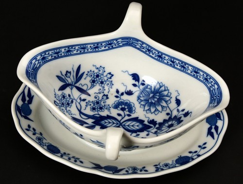 HUTSCHENREUTHER Selb Zwiebelmuster Sauciere Blau-Weiß 1 Teilig - Bild 2 von 6