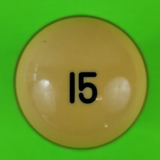 Vintage Replacement Pool Ball Billiards 15 Billiard Ball 2 1/4" Diameter