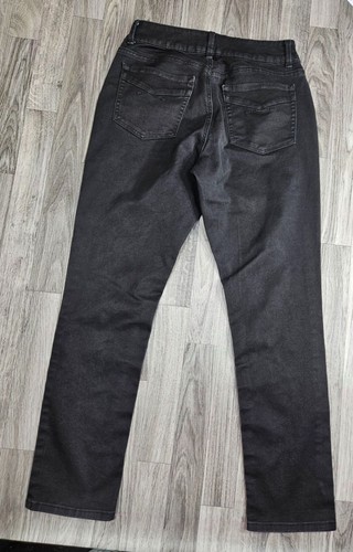 Riders By Lee Womens Size 12 Medium Mid Rise Skinny Black Denim Jeans - Picture 2 of 12
