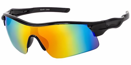 Kids Wrap Sports Shield Baseball Cycling Sunglasses Multi Color Mirror 24RV - Picture 3 of 16