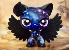 Short Hair Cat Galaxy Kitty, Hand Painted, Mini Pet Shop with free accessories