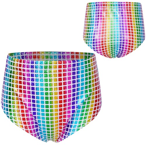 Kids Girls Panties Yoga Bottoms Dry-Fit Briefs Athletic Shorts Metallic Plaid - Picture 12 of 58