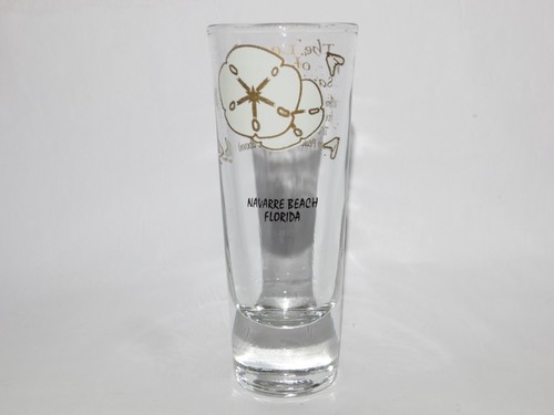 Navarre Beach Florida Tall Shot Glass The Legend Of The Sand Dollar Crisa
