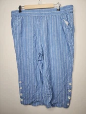 Avenue 18 20 Blue Linen Blend Pants